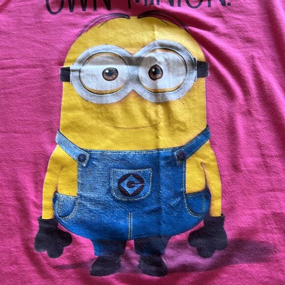 Despicable Me Pink Minion Tank Top Size Medium Juniors Colorful Fun Summer - Picture 6 of 8